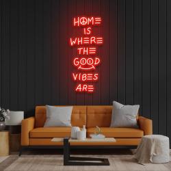 home is where the good vibes are led neon sign light 6