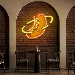hotdog planet cartoon artwork led neon sign light 1