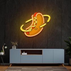 hotdog planet cartoon artwork led neon sign light 2