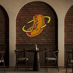 hotdog planet cartoon artwork led neon sign light 3