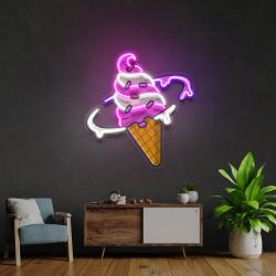 ice cream planet flat cartoon style artwork led neon sign light 1