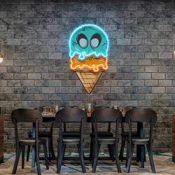 ice cream zombie isolated artwork led neon sign light 1