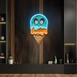 ice cream zombie isolated artwork led neon sign light 2