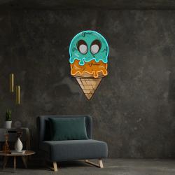 ice cream zombie isolated artwork led neon sign light 3