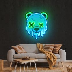ice head bear artwork led neon sign light 1