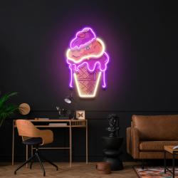 icecream cones cartoon artwork led neon sign light 2