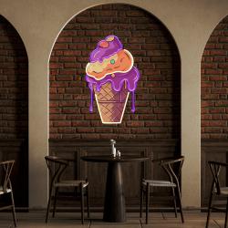 icecream cones cartoon artwork led neon sign light 3