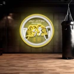 jiu jitsu respect logo artwork led neon sign light 1