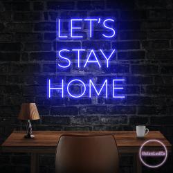 lets stay home led neon sign light 1