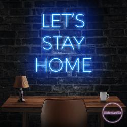 lets stay home led neon sign light 3