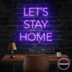 lets stay home led neon sign light 5