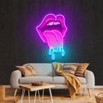 lips dripping artwork led neon sign light 0
