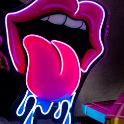lips dripping artwork led neon sign light 1