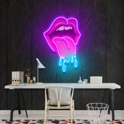 lips dripping artwork led neon sign light 2