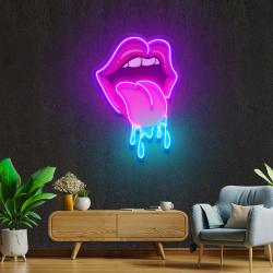 lips dripping artwork led neon sign light 3