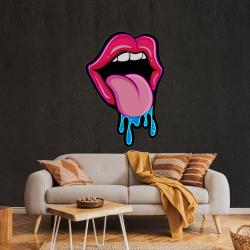 lips dripping artwork led neon sign light 4