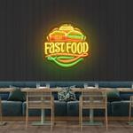 logo for fast food artwork led neon sign light 0