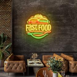 logo for fast food artwork led neon sign light 1