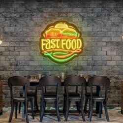 logo for fast food artwork led neon sign light 2