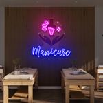 manicure artwork led neon sign light nail salon decoration 0