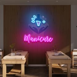 manicure artwork led neon sign light nail salon decoration 2