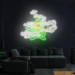 marijuana bud cartoon artwork led neon sign light 0