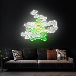 marijuana bud cartoon artwork led neon sign light 1