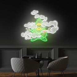 marijuana bud cartoon artwork led neon sign light 2