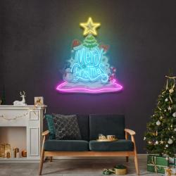 merry christmas art work led neon sign light 1