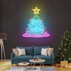 merry christmas art work led neon sign light 2