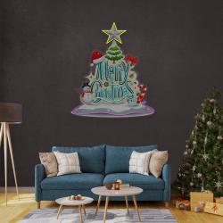 merry christmas art work led neon sign light 3