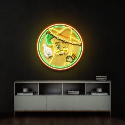 mexican burrito thumbs up artwork led neon sign light 2