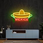 mexican hat logo sombrero artwork led neon sign light 0