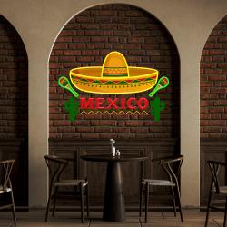 mexican hat logo sombrero artwork led neon sign light 2