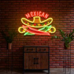 mexican restaurant sombrero hat artwork led neon sign light 1