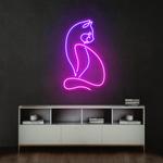 minimalist cat led neon sign light 0