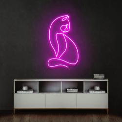 minimalist cat led neon sign light 5