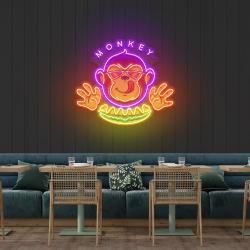 Monkey Logo Hotdog Artwork Led Neon Sign Light