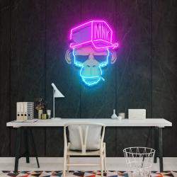 monkey smoke artwork led neon sign light 3