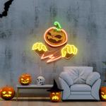 mummy pumpkin halloween artwork led neon sign light 0