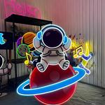 music astronaut art work led neon sign light 0