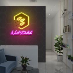 nail polish artwork led neon sign light nail salon decoration 2