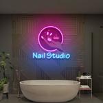 nail studio artwork led neon sign light nail salon decoration 0