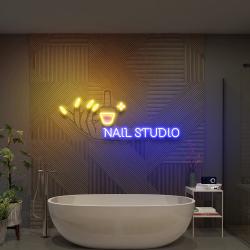 nail studio artwork led neon sign light nail spa decoration 2