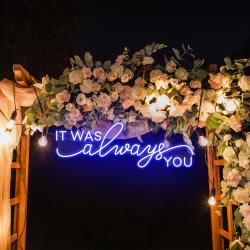 neon light sign for wedding it was alaways you neon sign neon last name sign wedding 1