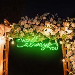 neon light sign for wedding it was alaways you neon sign neon last name sign wedding 2