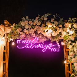 neon light sign for wedding it was alaways you neon sign neon last name sign wedding 5