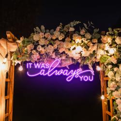 neon light sign for wedding it was alaways you neon sign neon last name sign wedding 6