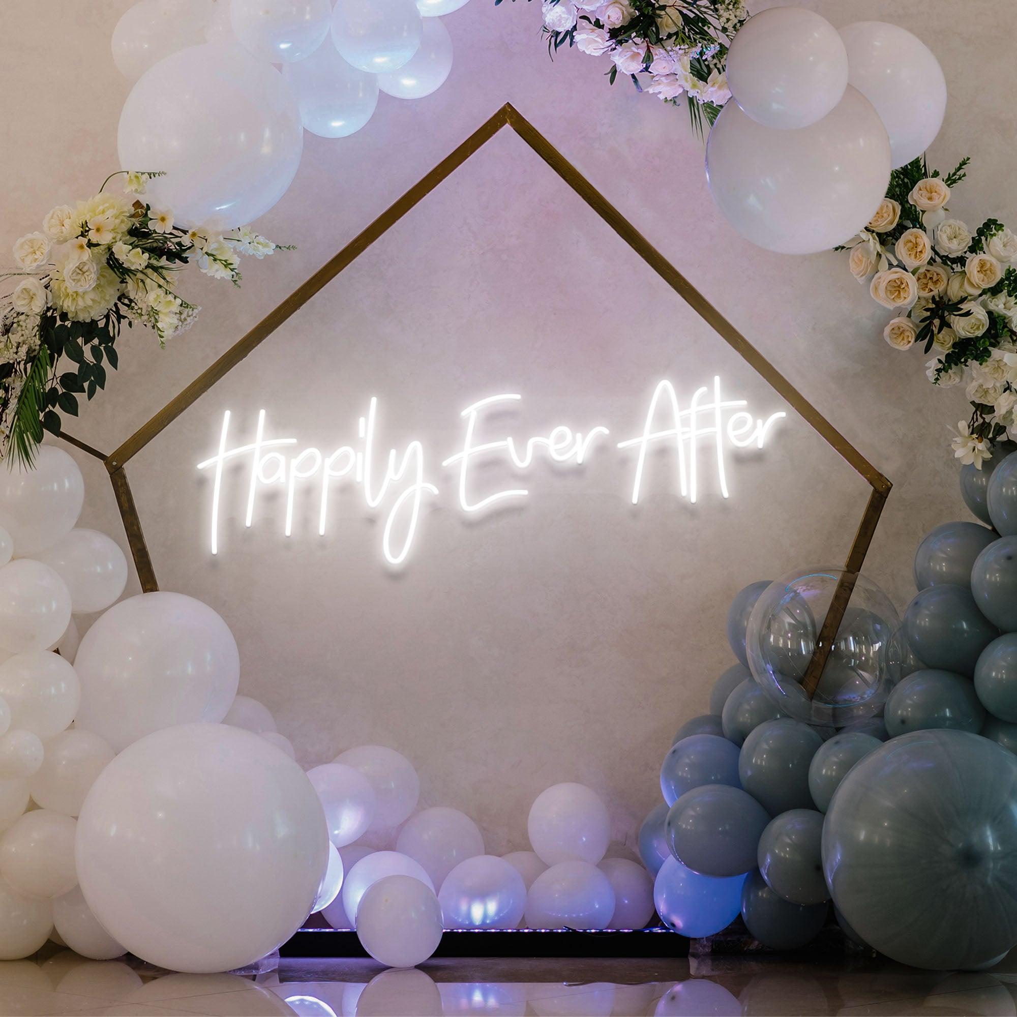 Neon Sign Wedding Backdrop, Happily Even After Led Neon Sign Light, Wedding decoration neon sign wedding backdrop happily even after led neon sign light wedding decoration 0