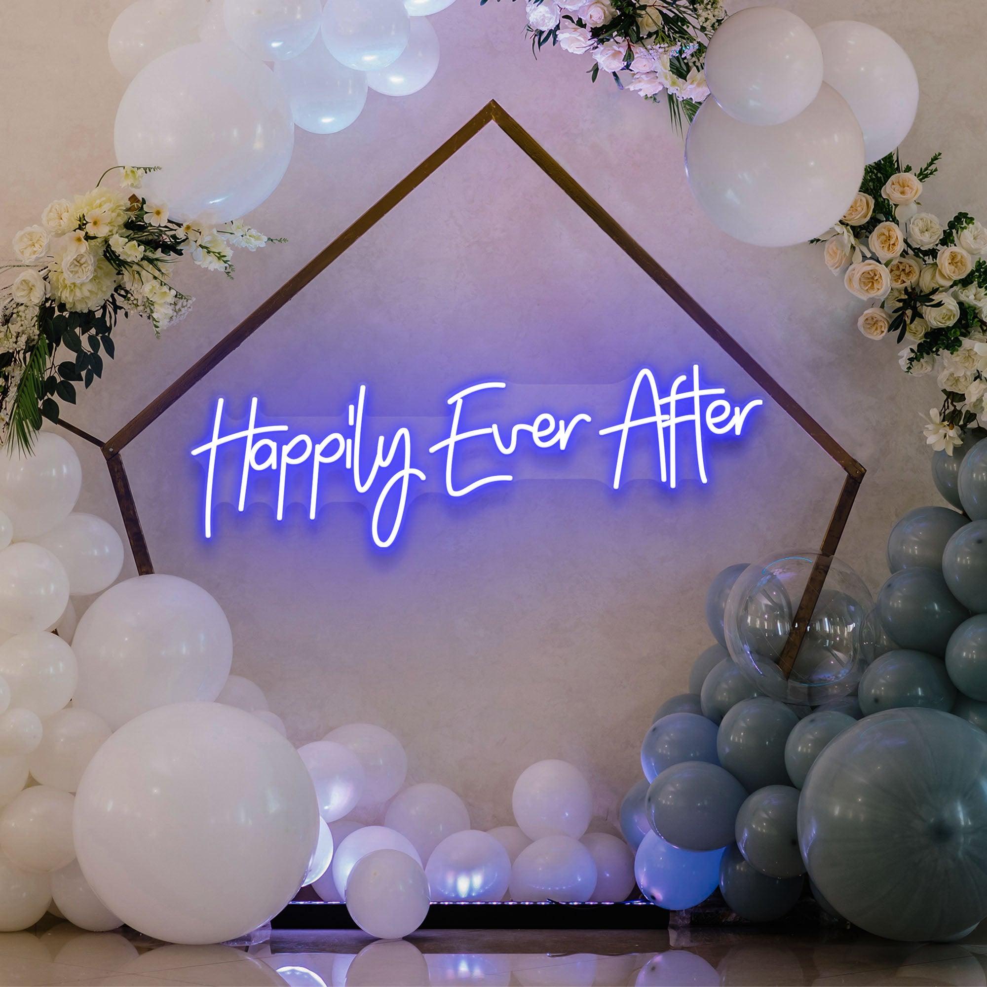 Neon Sign Wedding Backdrop, Happily Even After Led Neon Sign Light, Wedding decoration 2 neon sign wedding backdrop happily even after led neon sign light wedding decoration 2